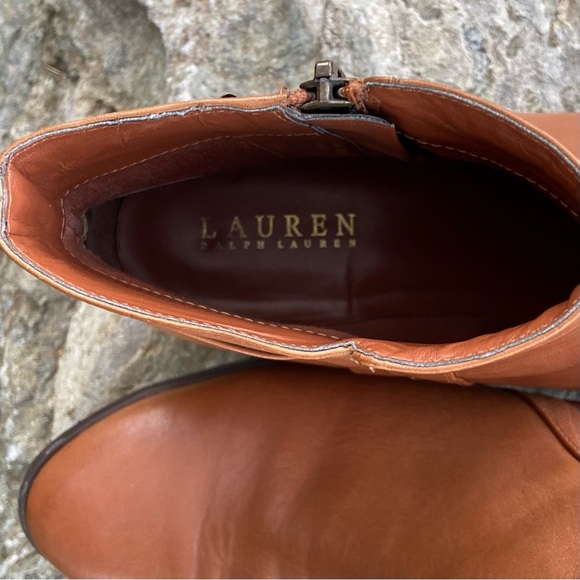 RALPH LAUREN Leather Ankle Boots in Saddle Tan - Picture 5 of 16